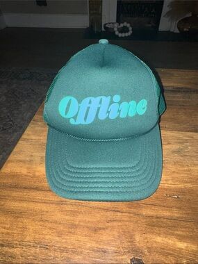"Offline" Teal Trucker Hat Snapback